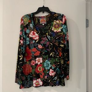 NWOT. Johnny Was Peace Favorite LS bamboo T shirt size M.